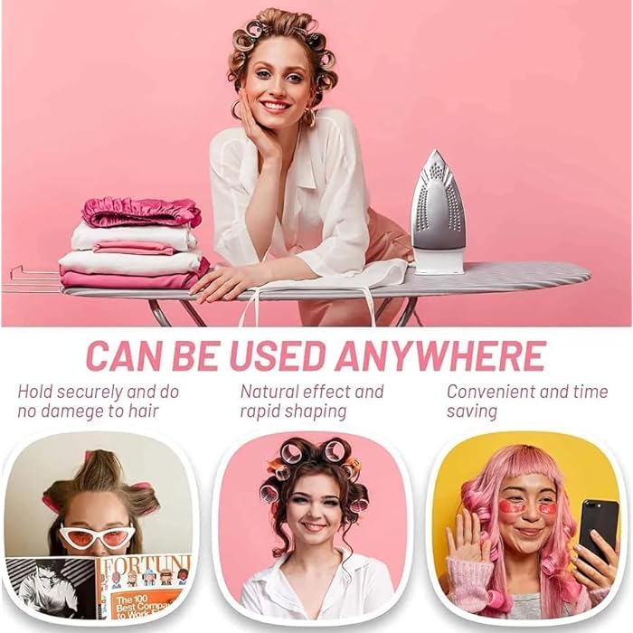 4pcs Self Grip Rollers Salon Hair Dressing Curlers Hair Rollers Self- adhesive Plastic Hair Curlers DIY Curly Curlers Hairstyle Tools 3.6 cm (MULTICOLOR) - Image 5